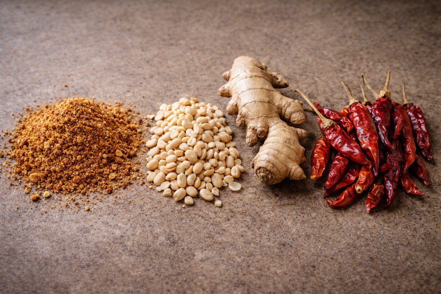 Yaji spice ingredients showing peanuts are essential